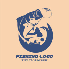 Fish icon logo design