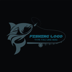 Fish icon logo design