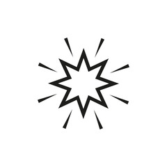 Star icon. Eight pointed star icon. Vector illustration. EPS 10.