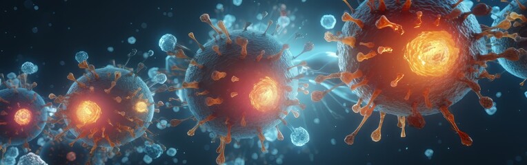 Corona Virus Microbiology And Virology Concept Generative Ai - obrazy, fototapety, plakaty