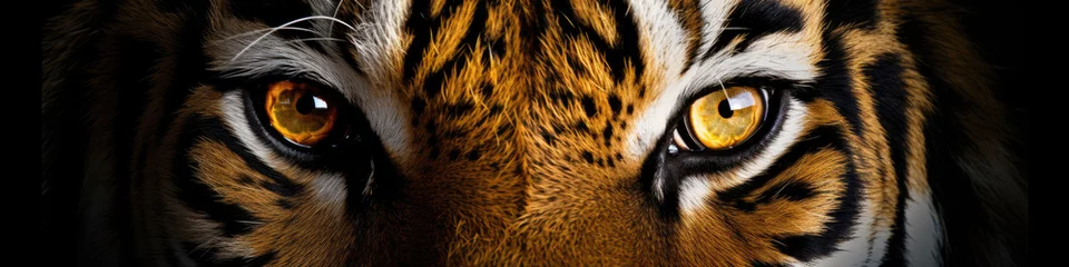 Deurstickers Eyes of a tiger close up © Veniamin Kraskov