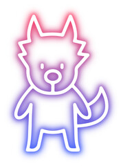 Set of Halloween neon