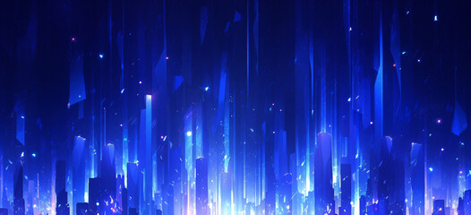 abstract blue technology collision line extension glowing illustration