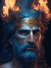 Portrait of the greek god Hades - obrazy, fototapety, plakaty