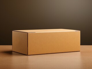 Carton box mockup with isolated background generative ai