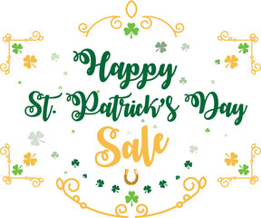 Digital png illustration of happy st patrick's day text on transparent background