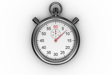 Digital png illustration of stopwatch icon on transparent background