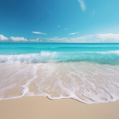  Calm ocean surrounded by white sand beaches 
