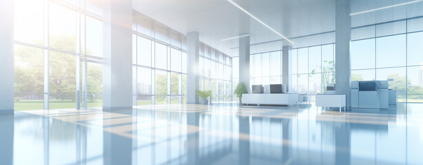 interior of empty modern building illuminated by the sun, legal AI