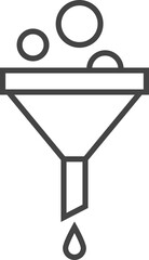 Funnel icon vector. Sort sign