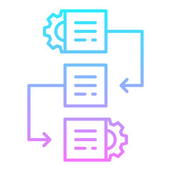 Workflow Process Gradient Icon