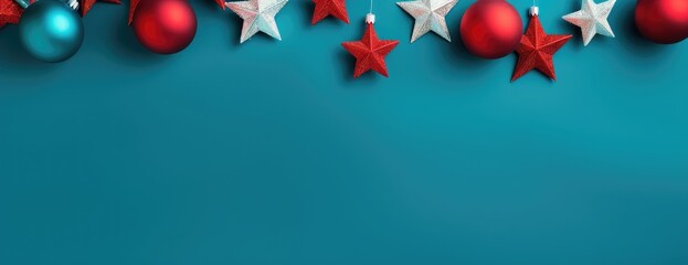 Christmas holiday star. Horizontal Christmas banner, web poster, header cap for website. Merry Christmas and Happy New Year. Festive bright beautiful background. generative ai