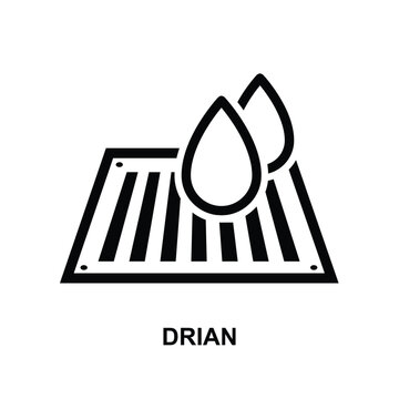 Drain icon. Drainage icon isolated on background vector illustration.