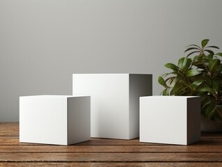 Cartons box mockup with isolated background generative ai