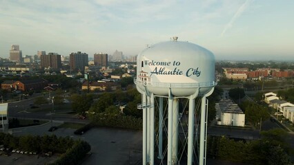 "Welcome to Atlantic City" Water Tower, New Jersey, USA