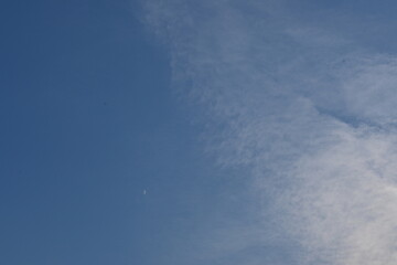 Gradient white clouds against the blue sky background summer cloudy sky