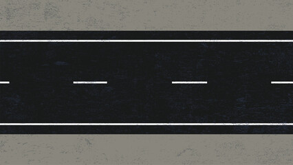 Empty highway asphalt road texture, Ariel View Road, Empty highway black asphalt road with dividing lines, Top view, Vector Illustration
