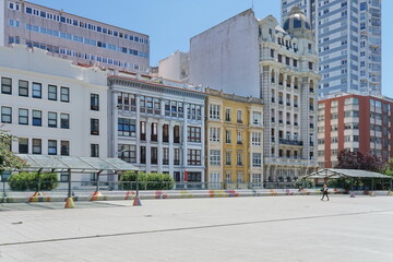 'Plaza de Vigo', in the center of the city of Coruna Coruna, Galicia, Spain 07262023