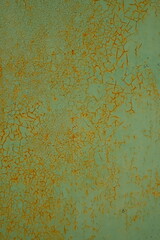 rusty surface of the wall close-up, paint iron rusted wall