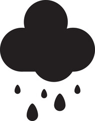 Fototapeta na wymiar Cloud rain icon. Cloudy weather vector illustration in flat style