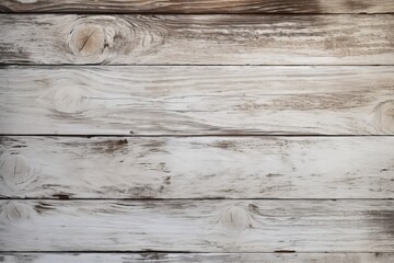 Fototapeta premium White wooden plank backdrop with worn natural wood grain design.