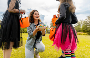 people celebrating Halloween