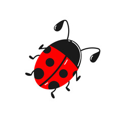 Ladybug illustration in cartoon style