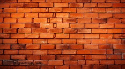 Fototapeta premium Red brick wall texture background, old grungy brick wall backdrop.