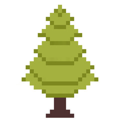 Pixel Art, tree pixel , element for game.