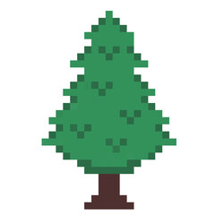 Pixel Art, tree pixel , element for game.