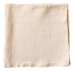 Natural cloth kitchen napkin, linen tablecloth isolated. - obrazy, fototapety, plakaty