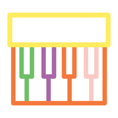 Doodle colorful Music Icon line