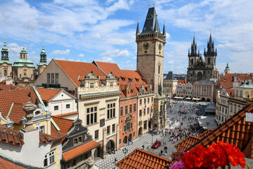 Obraz premium View at the central square of Prague on Czech Republic