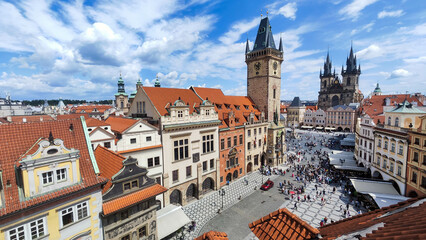 Fototapeta premium View at the central square of Prague on Czech Republic