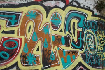 Colour graffiti on the sea front