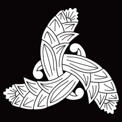 家紋です。三つ組み合わせ茗荷といいます。