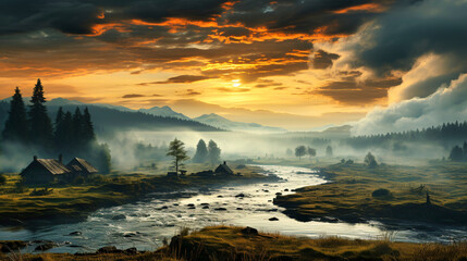 Landscapes with clouds long exposures golden hour blue hour