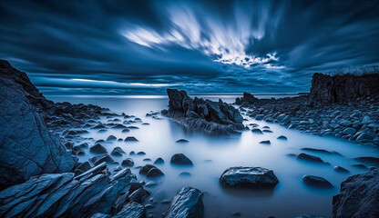 Landscapes with clouds long exposures golden hour blue hour
