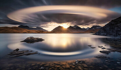 Landscapes with clouds long exposures golden hour blue hour