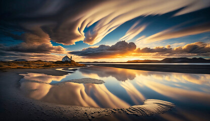 Landscapes with clouds long exposures golden hour blue hour
