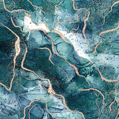 Turquoise agate paper Teal marble digital paper