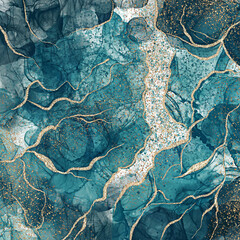 Turquoise agate paper Teal marble digital paper