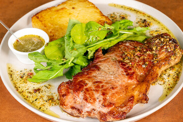 plate of food, made in a restaurant