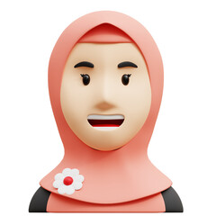 Muslim aunty 3D Avatar Character Illustrations