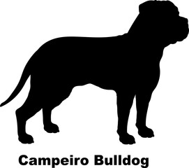 Campeiro Bulldog dog silhouette dog breeds Animals Pet breeds silhouette