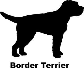 Border Terrier. dog silhouette dog breeds Animals Pet breeds silhouette