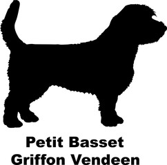 Petit Basset Griffon Vendeen dog silhouette dog breeds Animals Pet breeds silhouette