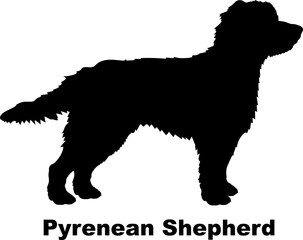 Pyrenean Shepherd dog silhouette dog breeds Animals Pet breeds silhouette