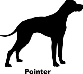 Pointer. dog silhouette dog breeds Animals Pet breeds silhouette