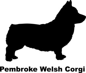 Pembroke Welsh Corgi dog silhouette dog breeds Animals Pet breeds silhouette